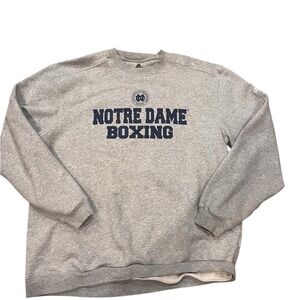 Adidas Gray Notre Dame Boxing Crewneck
